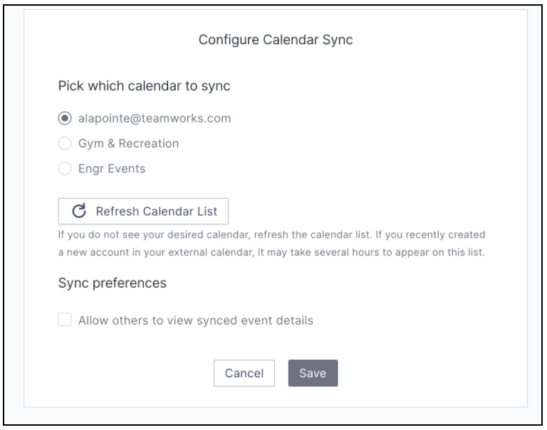 Sync an External Calendar with Teamworks Teamworks Support